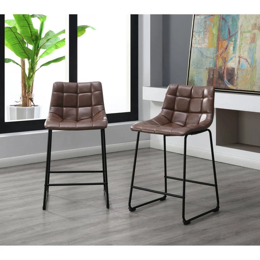 Richmond 25 in. Cappuccino High Back Metal Counter Stool (Set of 2) by Picket House Furnishings 9 Richmond 25 in. Cappuccino High Back Metal Counter Stool (Set of 2) by Picket House Furnishings - Image 9