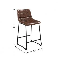 Richmond 25 in. Cappuccino High Back Metal Counter Stool (Set of 2) by Picket House Furnishings 11 Richmond 25 in. Cappuccino High Back Metal Counter Stool (Set of 2) by Picket House Furnishings -Picket House Furnishings Sales Store brown picket house furnishings bar stools bsh800cse 40 1000