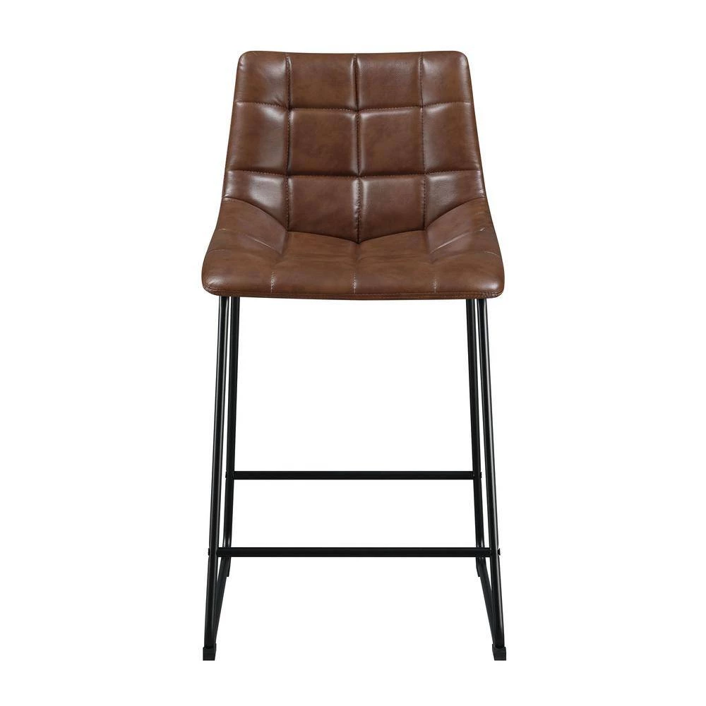 Richmond 25 in. Cappuccino High Back Metal Counter Stool (Set of 2) by Picket House Furnishings 4 Richmond 25 in. Cappuccino High Back Metal Counter Stool (Set of 2) by Picket House Furnishings - Image 4