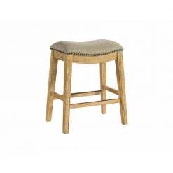 Fern 24 in. Backless Wood Counter Stool in Natural (Set of 2) by Picket House Furnishings