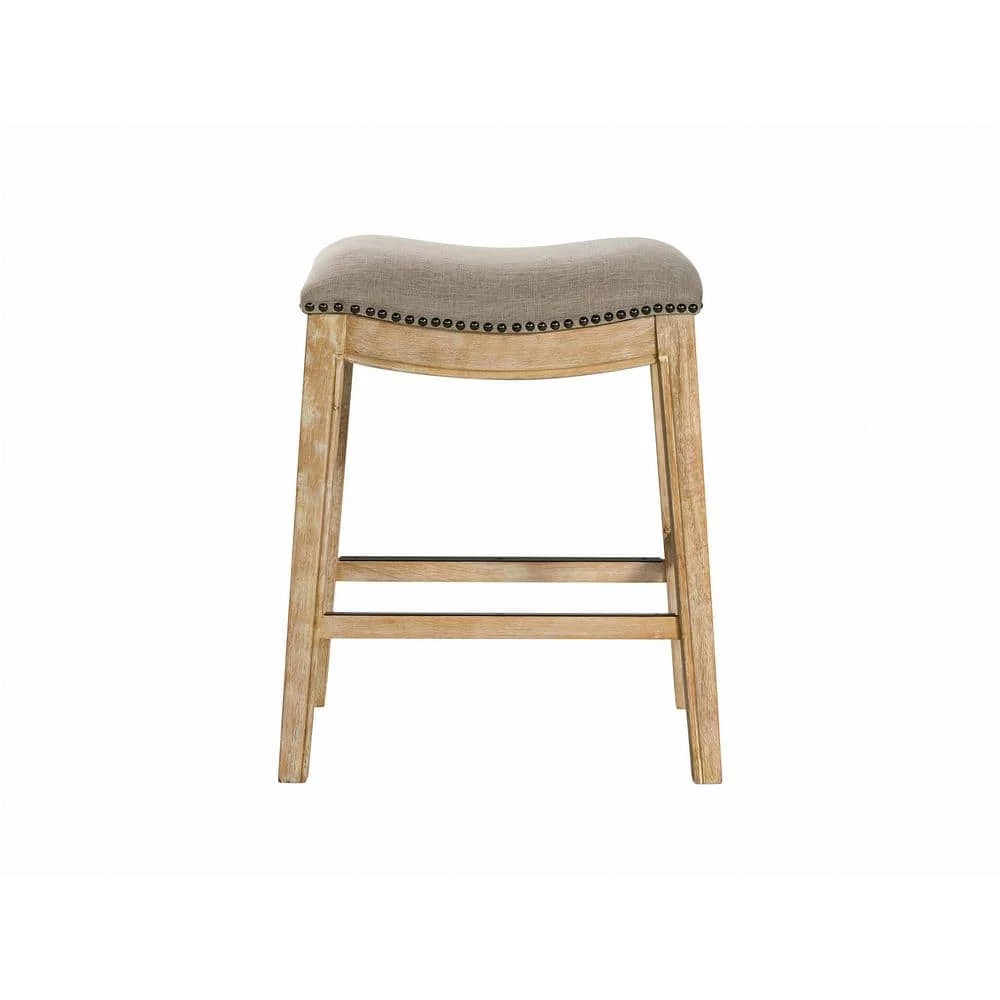 Fern 24 in. Backless Wood Counter Stool in Natural (Set of 2) by Picket House Furnishings 2 Fern 24 in. Backless Wood Counter Stool in Natural (Set of 2) by Picket House Furnishings - Image 2