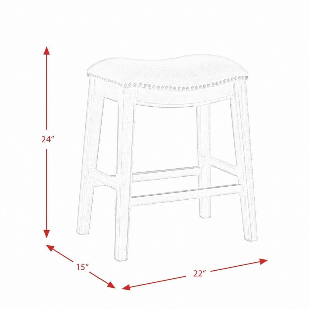 Fern 24 in. Backless Wood Counter Stool in Natural (Set of 2) by Picket House Furnishings 6 Fern 24 in. Backless Wood Counter Stool in Natural (Set of 2) by Picket House Furnishings - Image 6