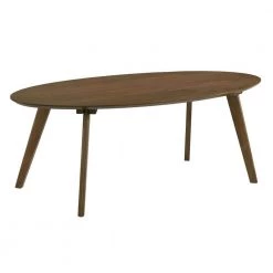Rocco 47 in. Oval Coffee Table in Walnut by Picket House Furnishings
