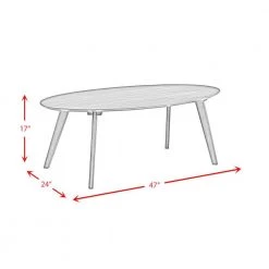 Rocco 47 in. Oval Coffee Table in Walnut by Picket House Furnishings -Picket House Furnishings Sales Store brown picket house furnishings coffee tables trz100ct fa 1000