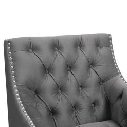 Perry Button Tufted Accent Chair in Charcoal by Picket House Furnishings 17 Perry Button Tufted Accent Chair in Charcoal by Picket House Furnishings -Picket House Furnishings Sales Store charcoal fabric picket house furnishings accent chairs unw813100g 4f 1000
