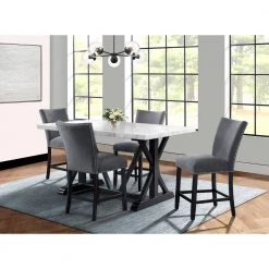 Stratton Counter Height Side Chair Set in Charcoal by Picket House Furnishings -Picket House Furnishings Sales Store charcoal picket house furnishings dining chairs ctc130csc 31 1000