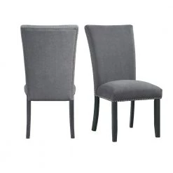 Stratton Standard Height Side Chair Set in Charcoal by Picket House Furnishings