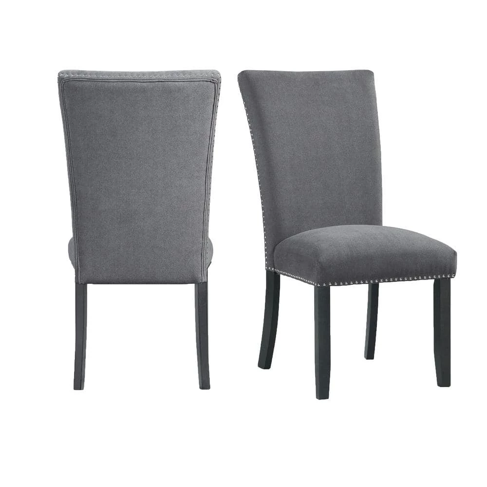 Stratton Standard Height Side Chair Set in Charcoal by Picket House Furnishings 1 Stratton Standard Height Side Chair Set in Charcoal by Picket House Furnishings