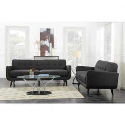 Hailey 2-Piece Charcoal Living Room Sofa and Loveseat Set by Picket House Furnishings -Picket House Furnishings Sales Store charcoal picket house furnishings living room sets uhd090sl2pc 31 1000