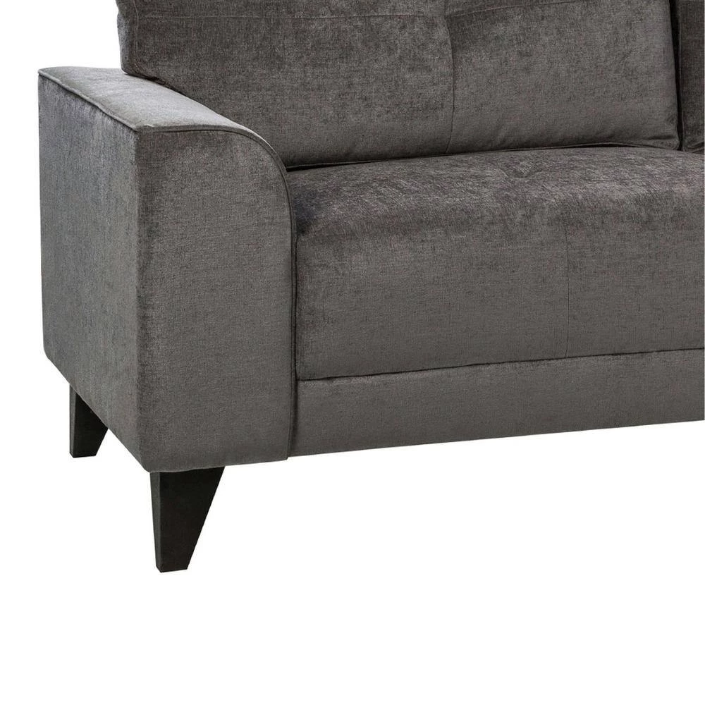 Asher 55 in. Charcoal Polyester 2-Seater Loveseat by Picket House Furnishings 4 Asher 55 in. Charcoal Polyester 2-Seater Loveseat by Picket House Furnishings - Image 4