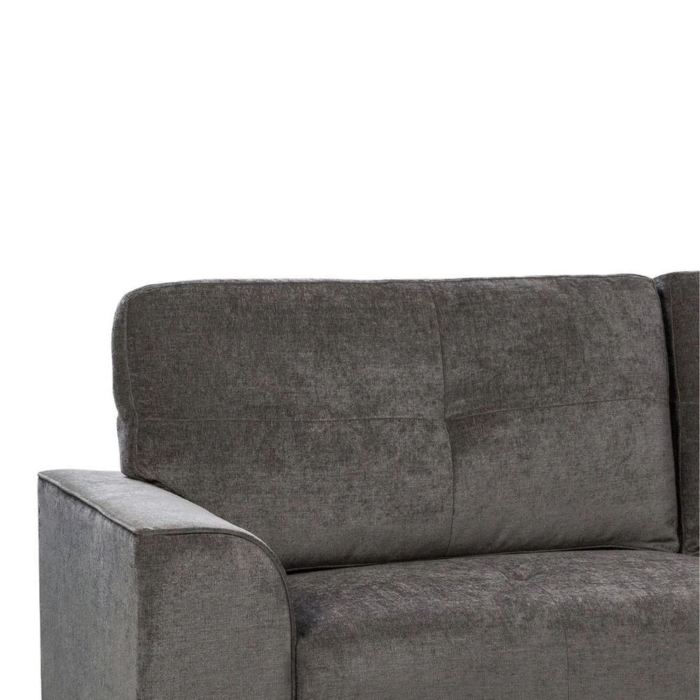 Asher 55 in. Charcoal Polyester 2-Seater Loveseat by Picket House Furnishings 3 Asher 55 in. Charcoal Polyester 2-Seater Loveseat by Picket House Furnishings - Image 3