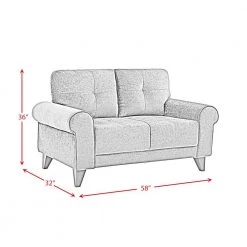 Atticus 58 in. Snorkel Polyester 2-Seater Loveseat by Picket House Furnishings 10 Atticus 58 in. Snorkel Polyester 2-Seater Loveseat by Picket House Furnishings -Picket House Furnishings Sales Store charcoal picket house furnishings loveseats u 12525 4460 200 44 1000