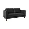 Hanson 61 in. Charcoal Leather 2-Seater Loveseat by Picket House Furnishings