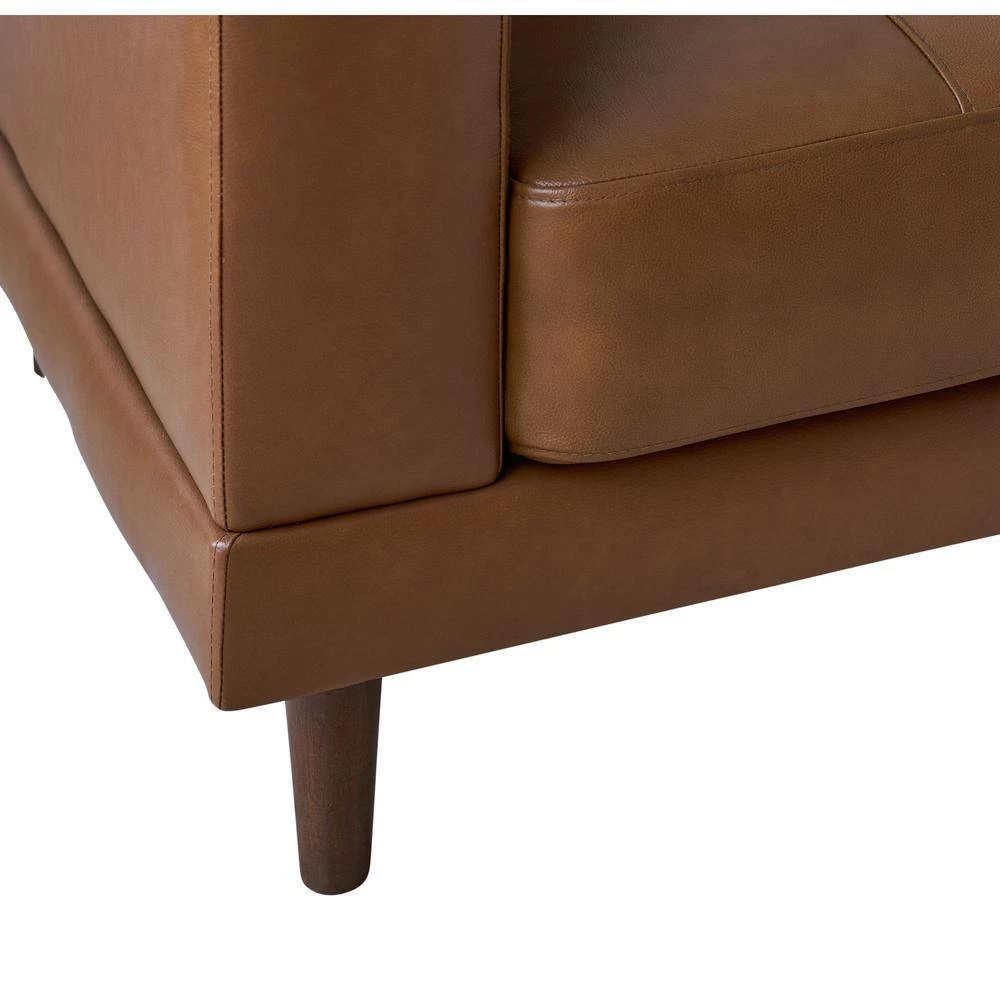 Hanson 61 in. Tan Leather 2-Seater Loveseat by Picket House Furnishings 5 Hanson 61 in. Tan Leather 2-Seater Loveseat by Picket House Furnishings - Image 5