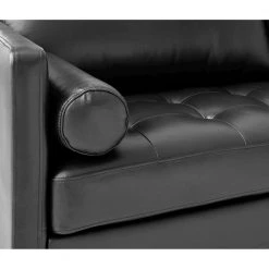 Sire 55 in. Charcoal Leather 2-Seater Loveseat by Picket House Furnishings -Picket House Furnishings Sales Store charcoal picket house furnishings loveseats usk3782200 1f 1000