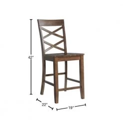 Regan 24 in. High Back Counter Side Chair Set in Cherry (Set of 2) by Picket House Furnishings -Picket House Furnishings Sales Store cherry picket house furnishings bar stools drn100csc 40 1000