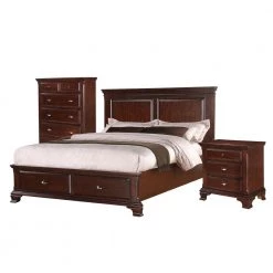 Brinley 3-Piece Cherry Queen Storage Bedroom Set by Picket House Furnishings