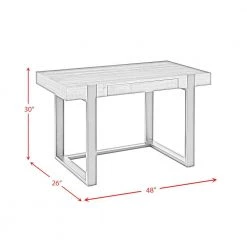 Elm 48 in. Rectangle Cherry Acacia 1 Drawer Computer Desk by Picket House Furnishings -Picket House Furnishings Sales Store cherry picket house furnishings computer desks a 12520 dk 44 1000