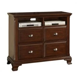 Brinley Cherry 4-Drawer Media Chest by Picket House Furnishings