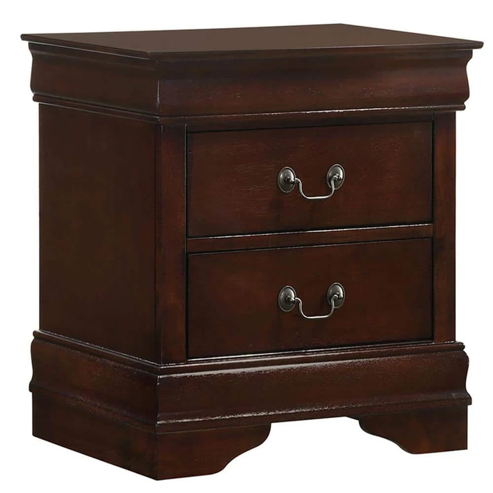 Ellington 18 in. H x 22 in. W x 16 in. D 2-Drawer Nightstand in Cherry by Picket House Furnishings 1 Ellington 18 in. H x 22 in. W x 16 in. D 2-Drawer Nightstand in Cherry by Picket House Furnishings