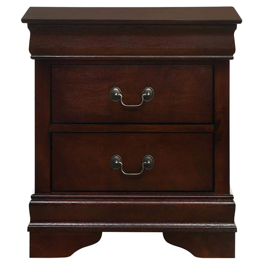 Ellington 18 in. H x 22 in. W x 16 in. D 2-Drawer Nightstand in Cherry by Picket House Furnishings 2 Ellington 18 in. H x 22 in. W x 16 in. D 2-Drawer Nightstand in Cherry by Picket House Furnishings - Image 2