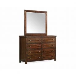 Danner 8-Drawer Chestnut Dresser with Mirror by Picket House Furnishings