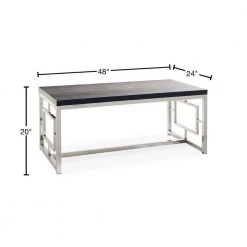 Harper 48 in. Chrome Large Rectangle Wood Coffee Table by Picket House Furnishings 9 Harper 48 in. Chrome Large Rectangle Wood Coffee Table by Picket House Furnishings -Picket House Furnishings Sales Store chrom picket house furnishings coffee tables cez100cte 40 1000