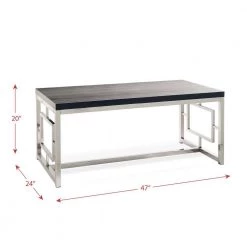Harper 48 in. Chrome Large Rectangle Wood Coffee Table by Picket House Furnishings 13 Harper 48 in. Chrome Large Rectangle Wood Coffee Table by Picket House Furnishings -Picket House Furnishings Sales Store chrom picket house furnishings coffee tables cez100cte 44 1000