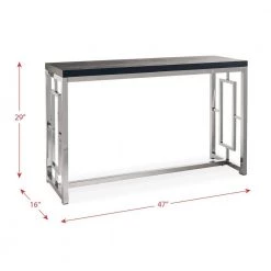 Harper 48 in. Chrome/Black Rectangle Wood Console Table by Picket House Furnishings 11 Harper 48 in. Chrome/Black Rectangle Wood Console Table by Picket House Furnishings -Picket House Furnishings Sales Store chrom picket house furnishings console tables cez100ste 1f 1000