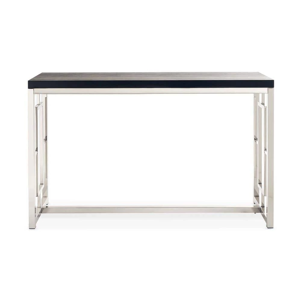 Harper 48 in. Chrome/Black Rectangle Wood Console Table by Picket House Furnishings 4 Harper 48 in. Chrome/Black Rectangle Wood Console Table by Picket House Furnishings - Image 4