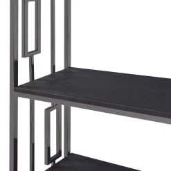 36 in. Kendall Chrome Bookshelf by Picket House Furnishings -Picket House Furnishings Sales Store chrome black picket house furnishings bookcases bookshelves ces100bse 1f 1000