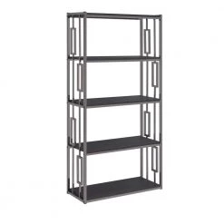 36 in. Kendall Chrome Bookshelf by Picket House Furnishings