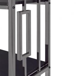 36 in. Kendall Chrome Bookshelf by Picket House Furnishings -Picket House Furnishings Sales Store chrome black picket house furnishings bookcases bookshelves ces100bse fa 1000