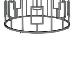 Kendall 36 in. Chrome/Black Medium Round Wood Coffee Table by Picket House Furnishings -Picket House Furnishings Sales Store chrome black picket house furnishings coffee tables ces100cte 44 1000