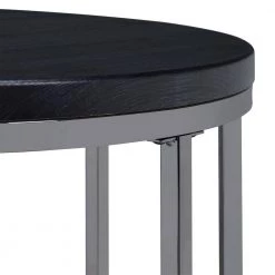 Kendall Chrome 23 in. Round End Table by Picket House Furnishings -Picket House Furnishings Sales Store chrome black picket house furnishings end side tables ces100ete 1f 1000