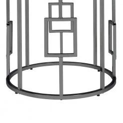 Kendall Chrome 23 in. Round End Table by Picket House Furnishings -Picket House Furnishings Sales Store chrome black picket house furnishings end side tables ces100ete 44 1000