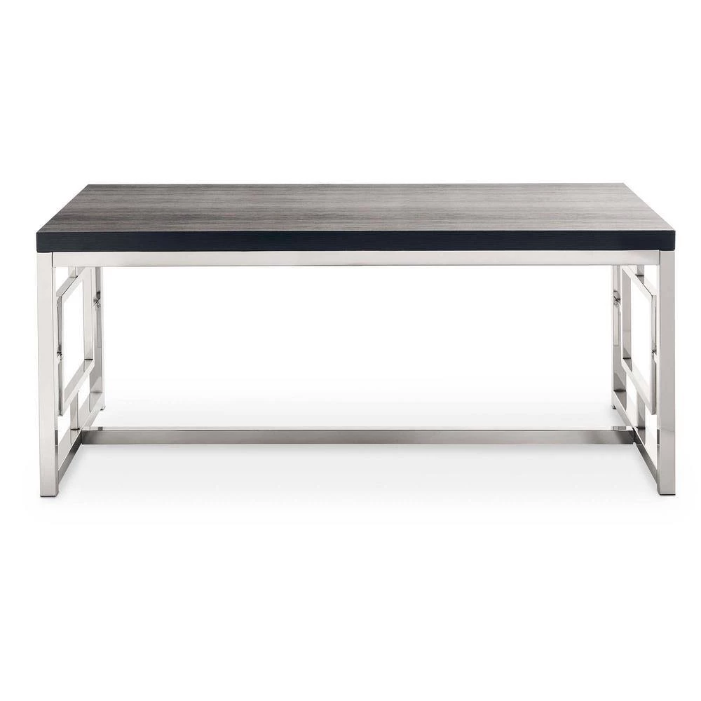 Harper 2-Piece 48 in. Chrome Large Rectangle Wood Coffee Table Set by Picket House Furnishings 4 Harper 2-Piece 48 in. Chrome Large Rectangle Wood Coffee Table Set by Picket House Furnishings - Image 4