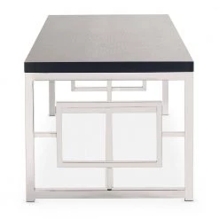 Harper 3-Piece 48 in. Chrome Large Rectangle Wood Coffee Table Set by Picket House Furnishings -Picket House Furnishings Sales Store chrome picket house furnishings coffee tables cez100st3pc 40 1000