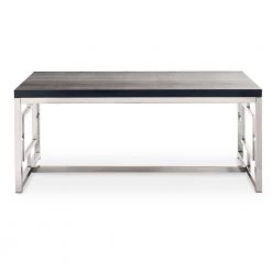 Harper 3-Piece 48 in. Chrome Large Rectangle Wood Coffee Table Set by Picket House Furnishings -Picket House Furnishings Sales Store chrome picket house furnishings coffee tables cez100st3pc c3 1000