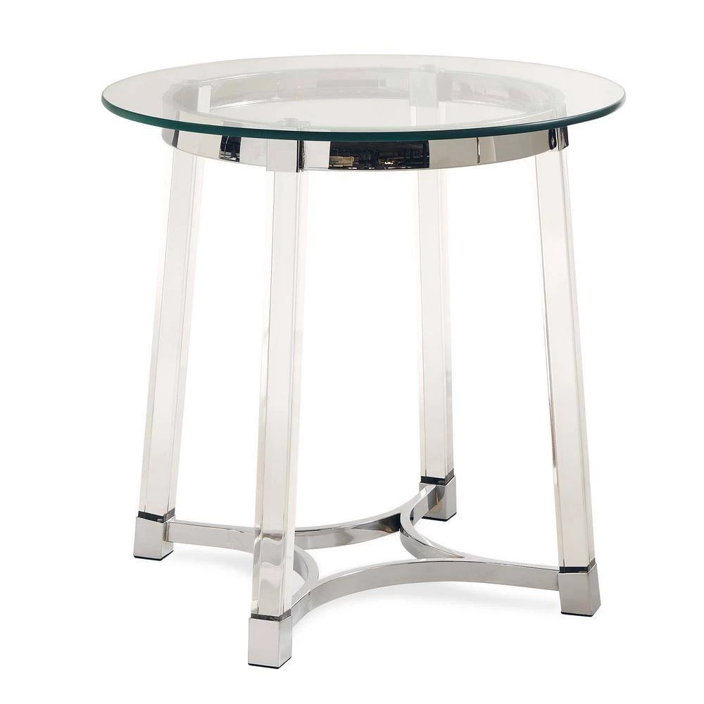 Sophia 2-Piece Clear/Chrome Occasional Table Set by Picket House Furnishings 5 Sophia 2-Piece Clear/Chrome Occasional Table Set by Picket House Furnishings - Image 5