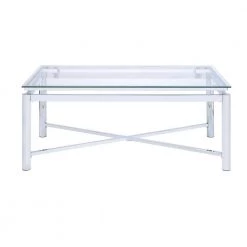 Monroe Clear/Chrome 2-Piece Occasional Table Set by Picket House Furnishings -Picket House Furnishings Sales Store chrome picket house furnishings coffee tables csv1002pc c3 1000