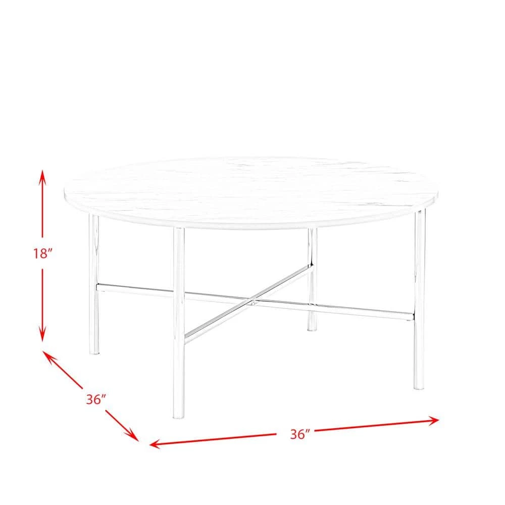 Zara Occasional 3-Piece Round Wood Table Set in Chrome by Picket House Furnishings 8 Zara Occasional 3-Piece Round Wood Table Set in Chrome by Picket House Furnishings - Image 8