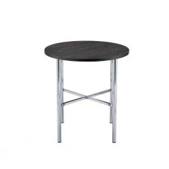 Enzo Wood 3-Piece Round Occasional Table Set in Chrome by Picket House Furnishings -Picket House Furnishings Sales Store chrome picket house furnishings coffee tables ctdk100ot 4f 1000