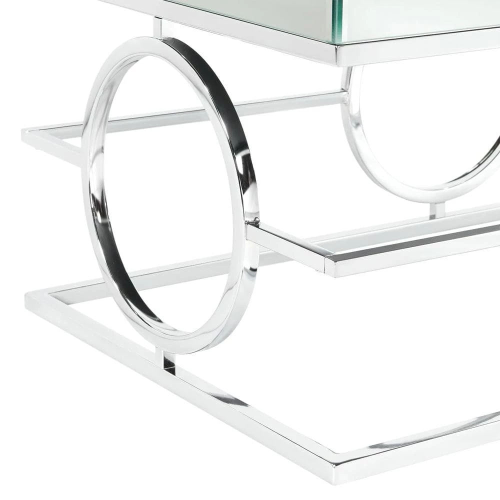 Katie Rectangle Mirrored 47 in. Coffee Table by Picket House Furnishings 4 Katie Rectangle Mirrored 47 in. Coffee Table by Picket House Furnishings - Image 4