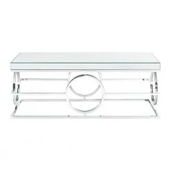 Katie Rectangle Mirrored 47 in. Coffee Table by Picket House Furnishings