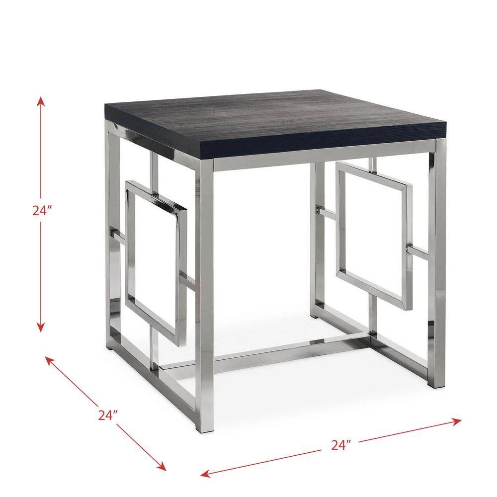 Harper Black/Chrome End Table by Picket House Furnishings 5 Harper Black/Chrome End Table by Picket House Furnishings - Image 5