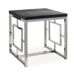 Harper Black/Chrome End Table by Picket House Furnishings