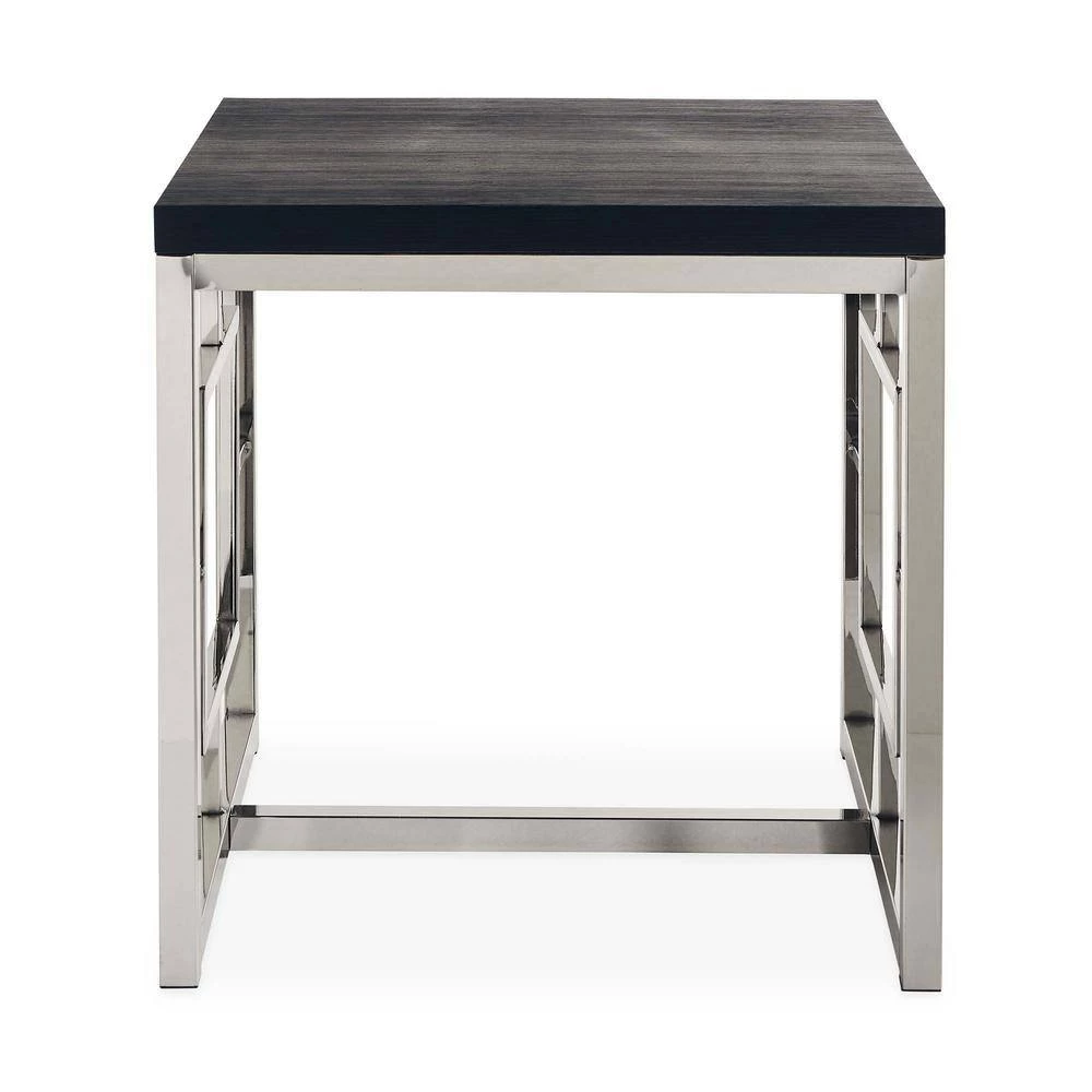 Harper Black/Chrome End Table by Picket House Furnishings 3 Harper Black/Chrome End Table by Picket House Furnishings - Image 3