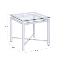 Monroe Clear Modern End Table by Picket House Furnishings 11 Monroe Clear Modern End Table by Picket House Furnishings -Picket House Furnishings Sales Store chrome picket house furnishings end side tables csv100ete 40 1000
