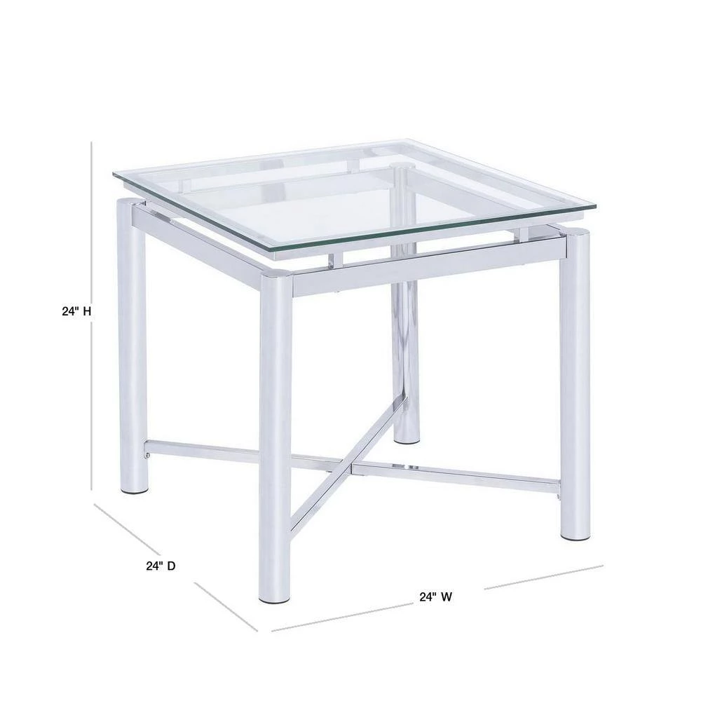 Monroe Clear Modern End Table by Picket House Furnishings 3 Monroe Clear Modern End Table by Picket House Furnishings - Image 3
